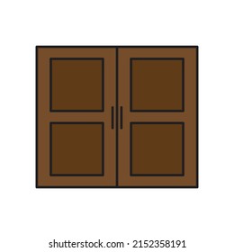 vector de puerta para presentación de iconos de símbolo del sitio web