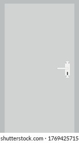 Door Vectorel Flat Design Gray