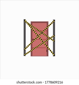 Door vectors and ban lines approaching the area
