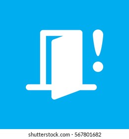 door warning icon illustration isolated vector sign symbol