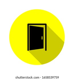 door web icon isolated on background