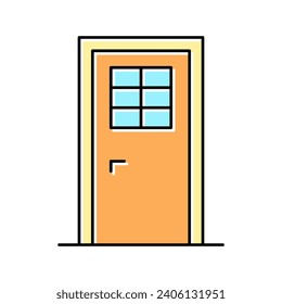 con el vector de icono de color de la ventana. con el signo de la ventana. ilustración de símbolo aislado
