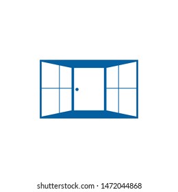 door and window design vector illustration
