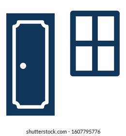 
Door with window, home door Isolated Vector Icon which can be easily modified or edited
