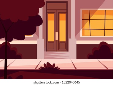 door and window house icon design, Home real estate building residential architecture and property theme Vector illustration