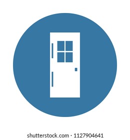 door with window icon. Element of door icons for mobile concept and web apps. Badge style door with window icon can be used for web and mobile apps on white background