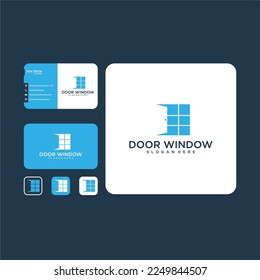 door window logo design template