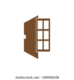 Door window logo template vector icon design