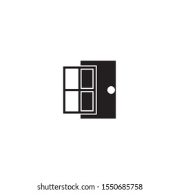 Door window logo template vector icon