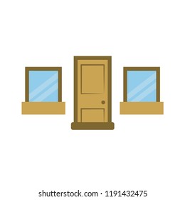 door and window vector