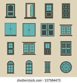 Door And Window Vector - Color