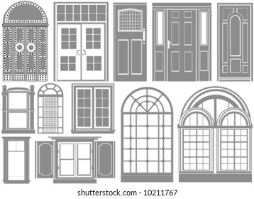 door and window vector, *unlock layer