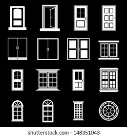 Door And Window Vector - White