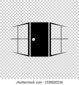 door and windows icon logo design template