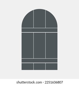 Door wood frame Interior elements quality vector illustration cut