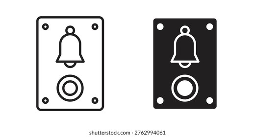 Doorbell icon concept. Simple solid style. line stroke icons