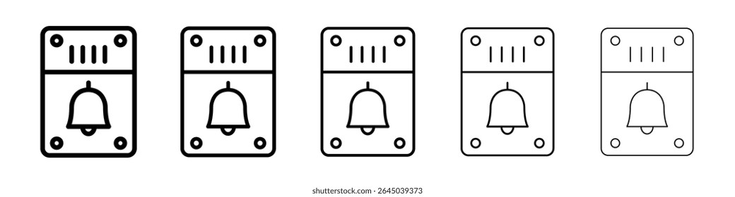 Doorbell icon filled flat sign concept for web design.