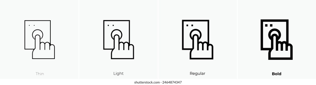 doorbell icon. Thin, Light Regular And Bold style design isolated on white background