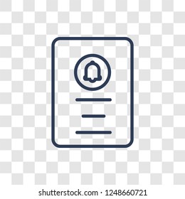 Doorbell icon. Trendy linear Doorbell logo concept on transparent background from Smarthome collection