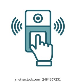 doorbell icon vector design template simple and clean