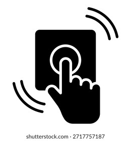 Plantilla de diseño de Vector de icono de timbre simple y moderno