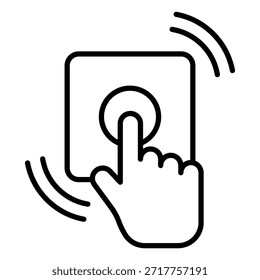 Plantilla de diseño de Vector de icono de timbre simple y moderno