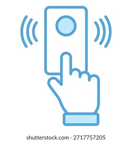 Plantilla de diseño de Vector de icono de timbre simple y moderno