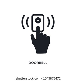 doorbell isolated icon. simple element illustration from smart house concept icons. doorbell editable logo sign symbol design on white background. can be use for web and mobile