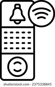 Türklingel, Vektorsymbol. Kann für Druck-, Mobil- und Web-Anwendungen verwendet werden.