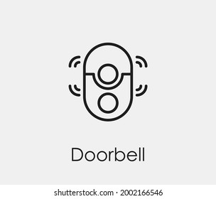 Doorbell vector icon. Editable stroke. Symbol in Line Art Style for Design, Presentation, Website or Apps Elements, Logo. Pixel vector graphics - Vector