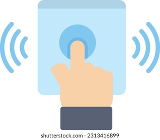 Doorbell Vector Icon Flat Style