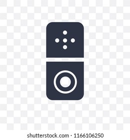 Doorbell vector icon isolated on transparent background, Doorbell logo concept