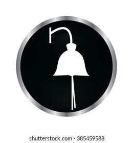 doorbell - vector icon on a black button?