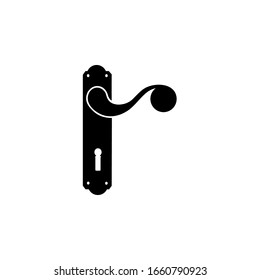 door-handle icon on white background. door handle icon in trendy flat style.