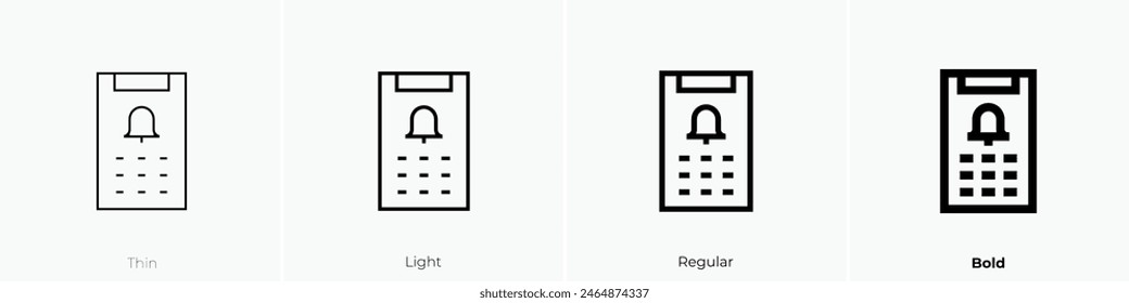 doorkeeper icon. Thin, Light Regular And Bold style design isolated on white background