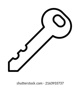 Doorkey Icon. Line Art Style Design Isolated On White Background