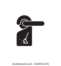 Doorknob, Cleaning Icon. Simple Glyph, Flat Vector Of Hotel Service Icons For UI And UX, Website Or Mobile Application