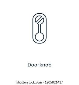 Doorknob concept line icon. Linear Doorknob concept outline symbol design. This simple element illustration can be used for web and mobile UI/UX.