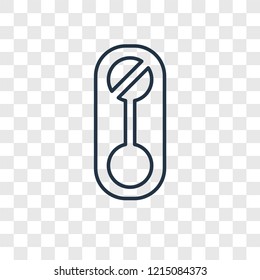 Doorknob concept vector linear icon isolated on transparent background, Doorknob concept transparency concept in outline style