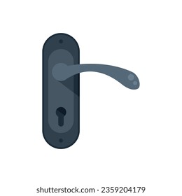 Doorknob icon flat vector. Door handle. Lock latch isolated