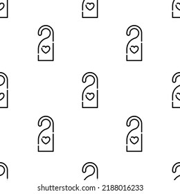 Doorknob Icon Pattern. Seamless Doorknob Pattern On White Background.