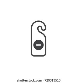Doorknob icon vector, filled flat sign, solid pictogram isolated on white. Door hanger symbol, logo illustration.