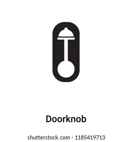 Doorknob icon vector isolated on white background, logo concept of Doorknob sign on transparent background, filled black symbol