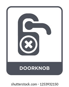 doorknob icon vector on white background, doorknob trendy filled icons from Hotel and restaurant collection, doorknob simple element illustration
