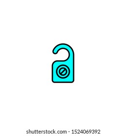doorknob icon vector. doorknob sign on white background. 