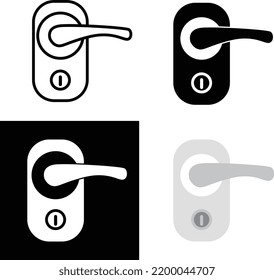 Doorknob Icon Vector Simple Design