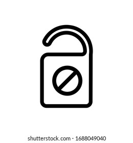 Doorknob outline icon. Symbol, logo illustration for mobile concept and web design.