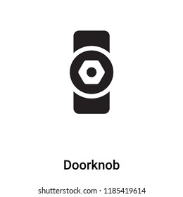 Doorknob Sign icon vector isolated on white background, logo concept of Doorknob Sign sign on transparent background, filled black symbol