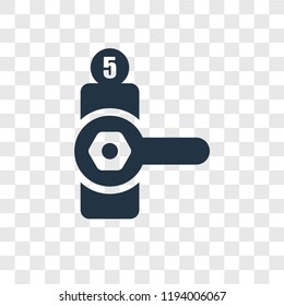 Doorknob vector icon isolated on transparent background, Doorknob transparency logo concept