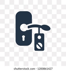 Doorknob vector icon isolated on transparent background, Doorknob transparency concept can be used web and mobile